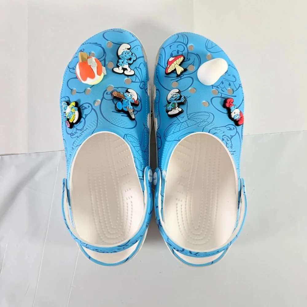 Crocs Smurfs‎ Classic Clog Blue Multi Mens 9 Womens 11 210820-90H New